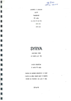 Snemalna knjiga za kratki igrani film Syrya - 
