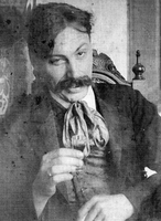 Milan Skrbinšek kot Bernard Beinski - Melchior Lengyel: Tajfun. Režija: Hinko Nučič. Deželno gledališče Ljubljana, 4. 10. 1910
Fotografija je last: SLOGI (SGM)
Neg.: S.XXXVIII, 89, sig. 294