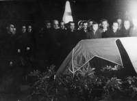 Pogreb Ivana Levarja - Umrl je 28. 11. 1950.
Fotografija je last: AGRFT
Neg.: S.X, 83; sig. 489
