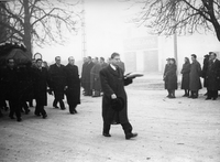 Pogreb Ivana Levarja - Umrl je 28. 11. 1950.
Fotografija je last: AGRFT
Neg.: S.X, 81; sig. 490