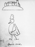 Anton Cerar - Danilo  - Karikatura.
Fotografija je last: SLOGI (SGM).
Neg.: S. XXXV, 27; sig. 1020