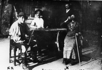 F. S. Finžgar: Razvalina življenja - Danilo, Ločnik, Gregorin, Danilova (Rakar?) - SG Drama Ljubljana, 26. 2. 1921. 
Fotografija je last: SLOGI (SGM).
Neg.: S. XXXV, 31; sig. 1025