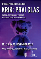 Krik: Prvi glas - plakat - digit. kop. - A3, sken, barven